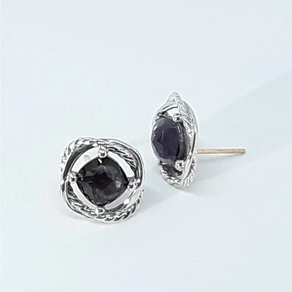 David Yurman black orchid infinity earrings - Picture 6 of 6